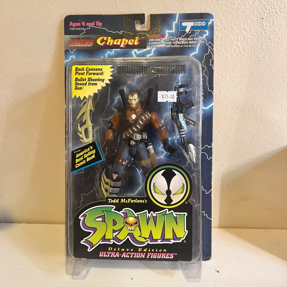 Todd Toys 6" Chapel Action Figure Brown Spawn Series 2 McFarlane 1995 NIB 10112‎